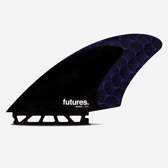 Twin fins - RASTA Keels Honeycomb Black / Purple, FUTURES.