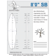 8'0'' SB Shortboard - Green density - latte 3/16'' Basswood, ARCTIC FOAM