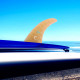 7.5 longboard single fin - Clear fiberglass