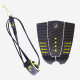 Leash surf Premium - Comp 6'0'' x 5,5mm - Negro y amarillo fluorescente, JUST