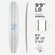 9'9'' L Longboard, Green density - 2 costillas de 3/8'' Thermo Basswood, ARCTIC FOAM