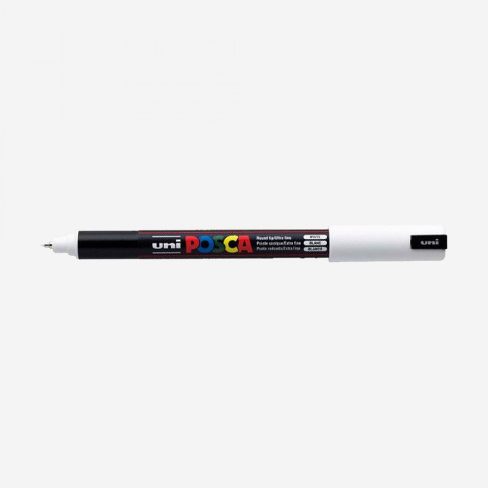 WHITE POSCA PAINT MARKER PC1MC (1mm extra fine point)