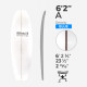 6'2'' A Fish - Blue Density - 1/8'' Dark wood stringer, US BLANKS