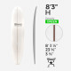 8'3'' H Mid - Green Density - 1/4'' Dark wood stringer, US BLANKS