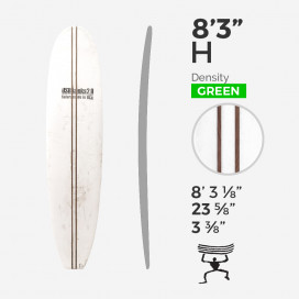 8'3'' H Mid - Green Density - costillas doble 1/2'' Dark wood, US BLANKS