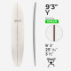 9'3'' Y Longboard - Green Density - costilla 3/8'' Dark wood, US BLANKS