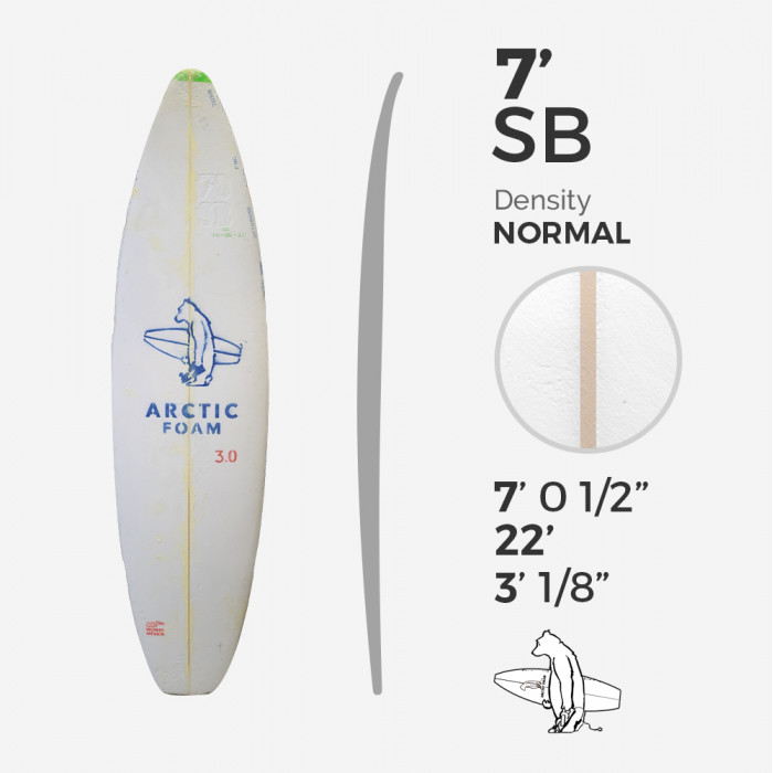 7'0'' SB Shortboard ARCTIC Foam - SHORTBOARD - Foam para el shape de una tabla de surf - VIRAL Surf for shapers