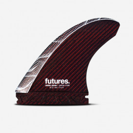 Thruster fins - John John Florence Scimitar Vapor Core - Carbon / Red design, FUTURES.