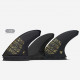 Dérives 5 fins- Vector 3/2 ALPHA series Carbon Gold 5 fins Set - taille M, FUTURES.