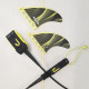 Leash surf Premium - Comp 6'0'' x 5,5mm - Negro y amarillo fluorescente, JUST