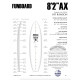 8'2'' AX - Green Density - 1/4'' Dark wood stringer, US BLANKS