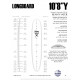 10'8'' Y Longboard - Green Density - costilla 1/2'' Dark wood, US BLANKS