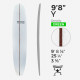 9'8'' Y Longboard - Green Density - 1/2'' Dark wood stringer, US BLANKS