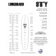 9'8'' Y Longboard - Green Density - latte 1/2'' Dark wood, US BLANKS