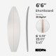 EPS shortboard / Fish 6'6'' blank - 1/8'' Ply stringer, EON Foamsh