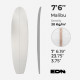 Foam EPS 7'6'' malibu - costilla 4mm ply, EON Foam