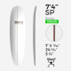 7'4'' SP Mid - Green Density - latte 1/4'' Dark wood, US BLANKS