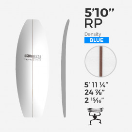 5'10'' RP Fish - Blue Density - 1/8'' Dark wood stringer, US BLANKS