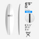 6'5'' R Shortboard - Blue Density - costilla 1/8'' - 3 Ply Black/Black/Black, US BLANKS