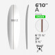 6'10'' A Fish - Green Density - 1/4'' Dark wood stringer, US BLANKS