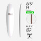 8'3'' H Mid - Green Density - costilla 1/4'' Dark wood, US BLANKS