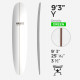 9'3'' Y Longboard - Green Density - latte 3/8'' Dark wood, US BLANKS