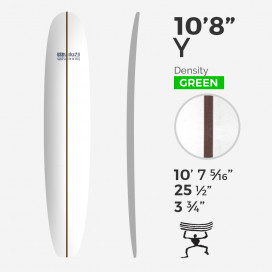 10'8'' Y Longboard - Green Density - 1/2'' Dark wood stringer, US BLANKS