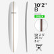 10'2'' B Longboard - Green Density - latte 3/4'' Dark wood, US BLANKS