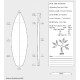 5'8'' SB Shortboard - Yellow light Density - latte 1/8 Ply, ARCTIC FOAM