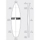 6'8'' SBM Shortboard - Yellow light density - 1/8 Basswood, ARCTIC FOAM