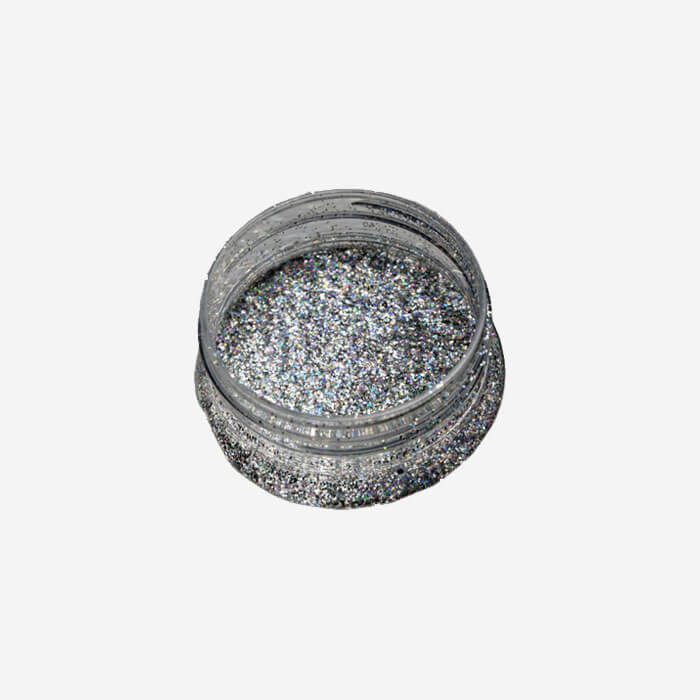 1/2 oz (14 gr) Lentejuelas "Holo Silver" brillante (tamana 0,015", 0,4 mm)