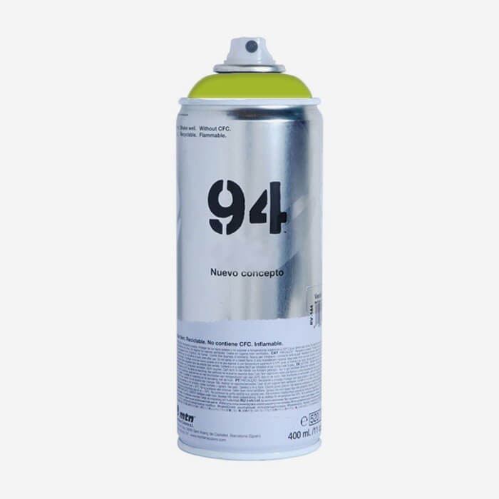 Montana 94 Neon Green spray paint, MONTANA PAINTS for surfboards