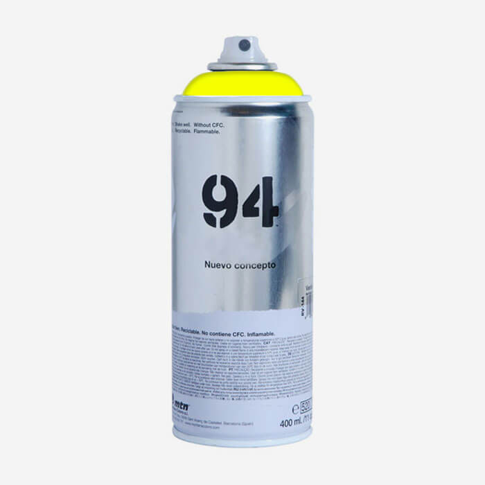 Lot de 2 bombes de peinture - jaune fluo - AMT - Accessoires bombes de  peinture - Creavea