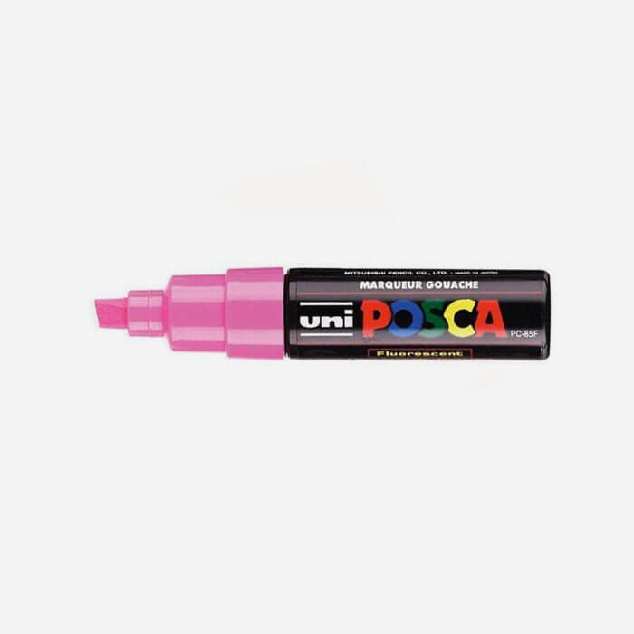 POSCA Acrylic Paint Marker, Broad Chisel, Pink 