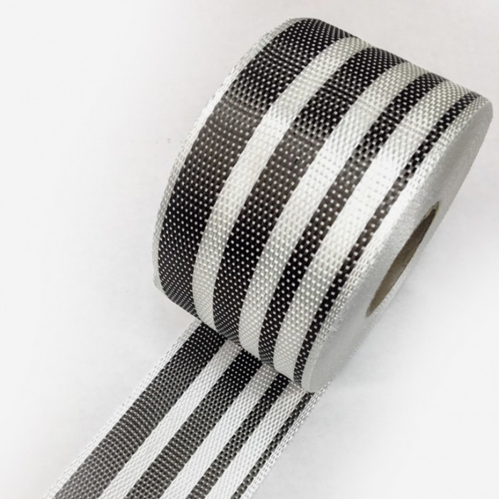 Carbon Fiber Tape mixed with Fibreglass - gradient - width 80mm