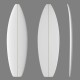 6'0'' SB Shortboard - Yellow light density - 1/8" Basswood, ARCTIC FOAM