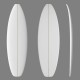 5'8'' SB Shortboard - Yellow light Density - 1/8" Bass Ply, ARCTIC FOAM