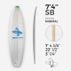 7'4'' SB Shortboard ARCTIC Foam - SINGLE FIN - Pain de mousse pour la fabrication de planche de surf - VIRAL Surf for shapers