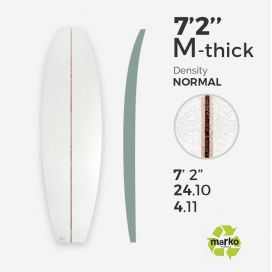 7'2'' Thick EPS - 7'2'' x 24 x 4,1 - latte 1/8'' Ply, MARKO FOAM