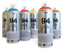 Montana 94 Electric Blue spray paint, MONTANA PAINTS for